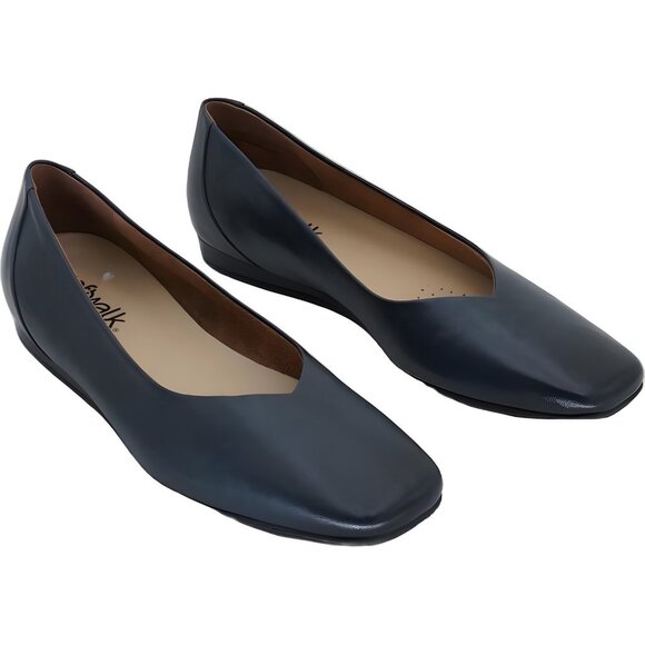 SoftWalk Vellore Navy Ballet Flats Square Toe Slip-On Women's US 8 - Picture 4 of 6